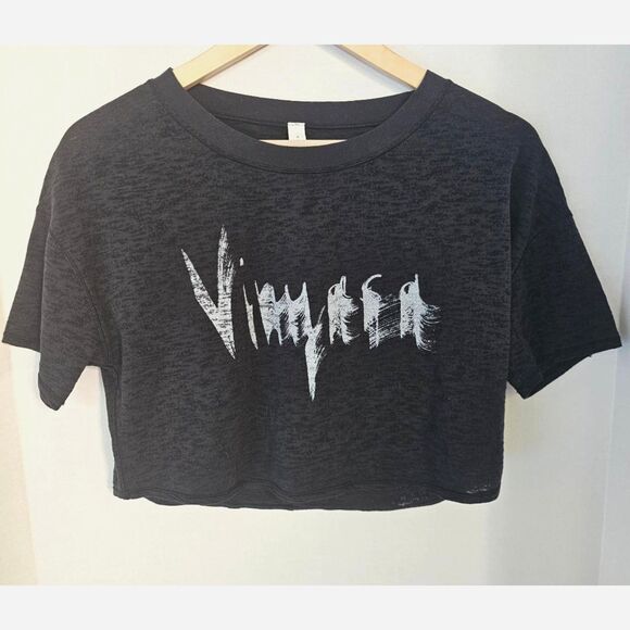 Lululemon Women’s Lightest Cropped Tee Expression | Black Yoga Graphic Size 4 - Picture 4 of 7